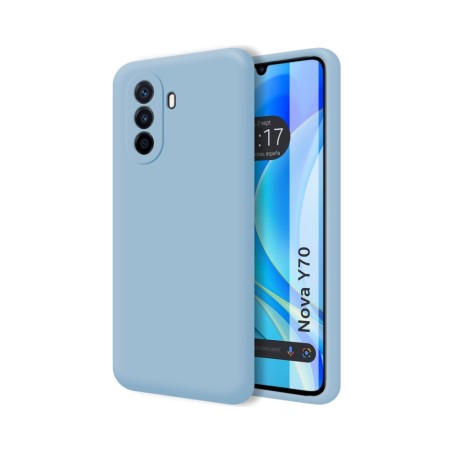 Funda Silicona Líquida Ultra Suave para Huawei Nova Y70 color Azul