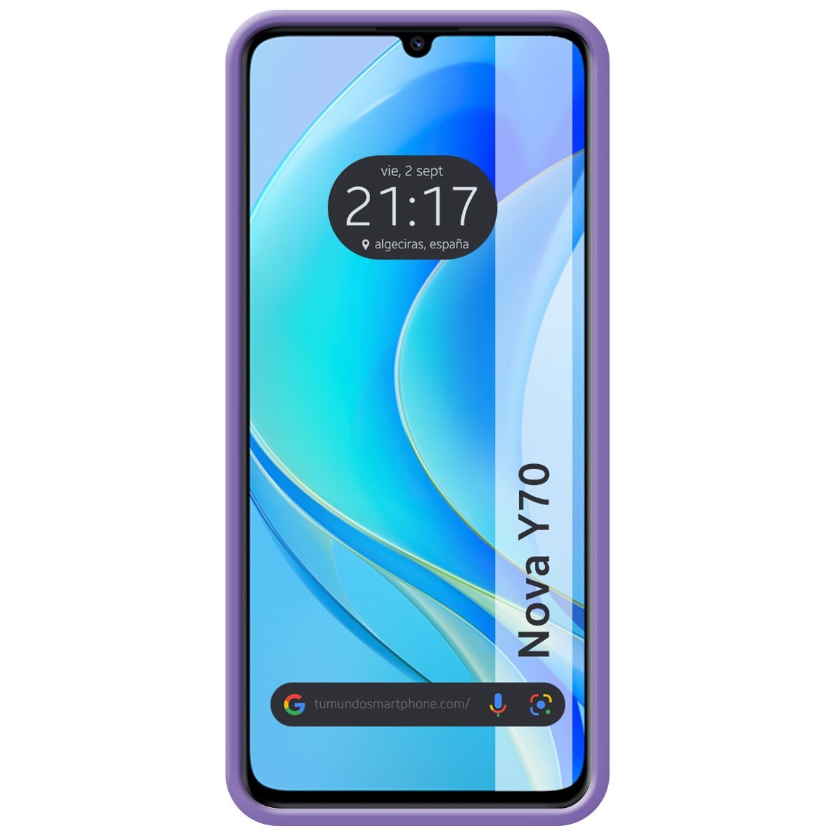 Funda Silicona Líquida Ultra Suave para Huawei Nova Y70 color Morada