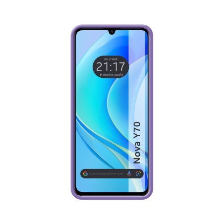 Funda Silicona Líquida Ultra Suave para Huawei Nova Y70 color Morada