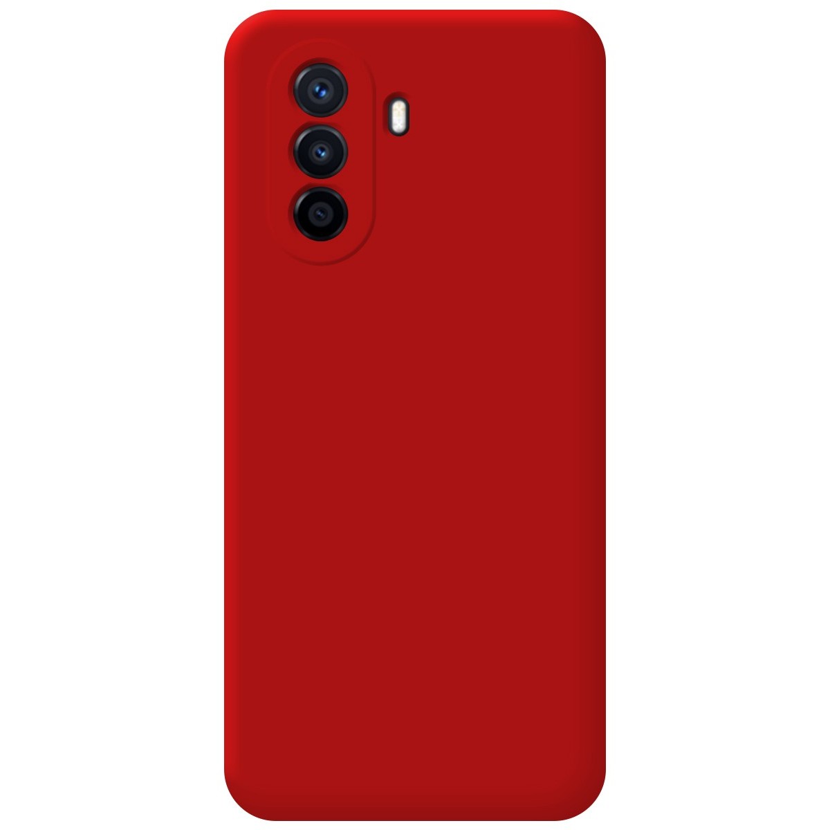 Funda Silicona Líquida Ultra Suave para Huawei Nova Y70 color Roja