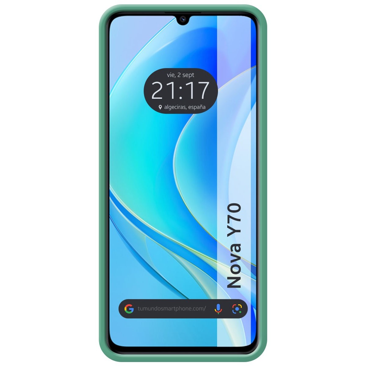 Funda Silicona Líquida Ultra Suave para Huawei Nova Y70 color Verde