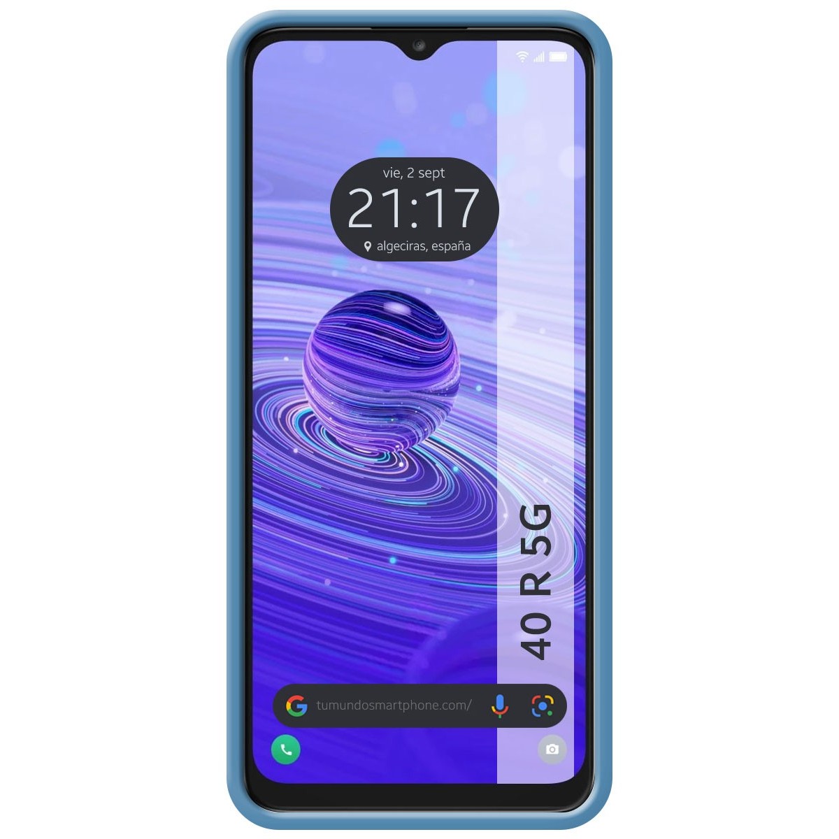 Funda Silicona Líquida Ultra Suave para TCL 40 R 5G color Azul