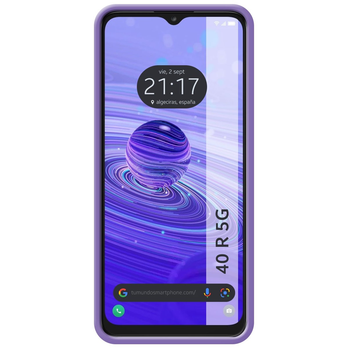 Funda Silicona Líquida Ultra Suave para TCL 40 R 5G color Morada