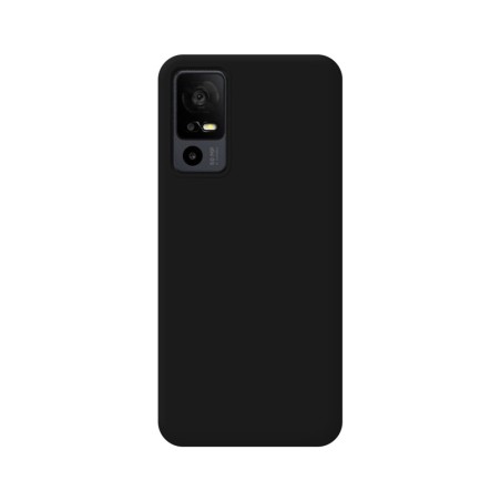 Funda Silicona Líquida Ultra Suave para TCL 40 R 5G color Negra