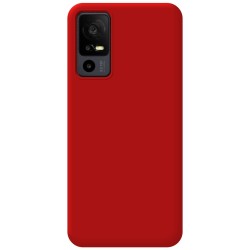 Funda Silicona Líquida Ultra Suave para TCL 40 R 5G color Roja 2