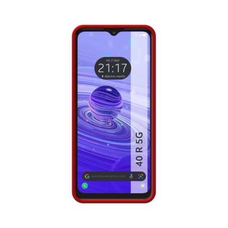 Funda Silicona Líquida Ultra Suave para TCL 40 R 5G color Roja