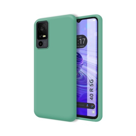 Funda Silicona Líquida Ultra Suave para TCL 40 R 5G color Verde