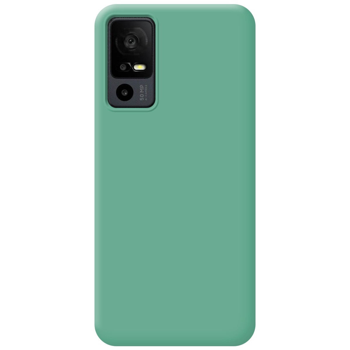 Funda Silicona Líquida Ultra Suave para TCL 40 R 5G color Verde