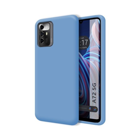 Funda Silicona Líquida Ultra Suave para Zte Blade A72 5G color Azul