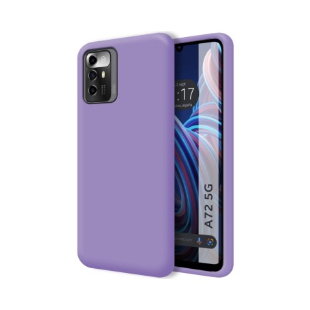 Funda Silicona Líquida Ultra Suave para Zte Blade A72 5G color Morada