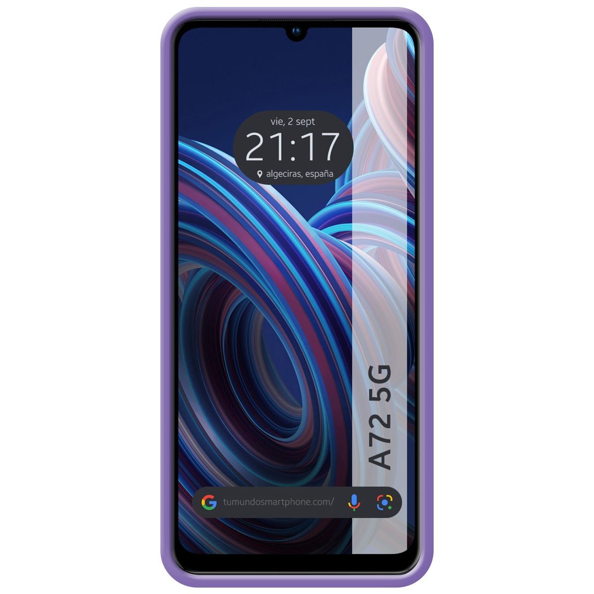 Funda Silicona Líquida Ultra Suave para Zte Blade A72 5G color Morada
