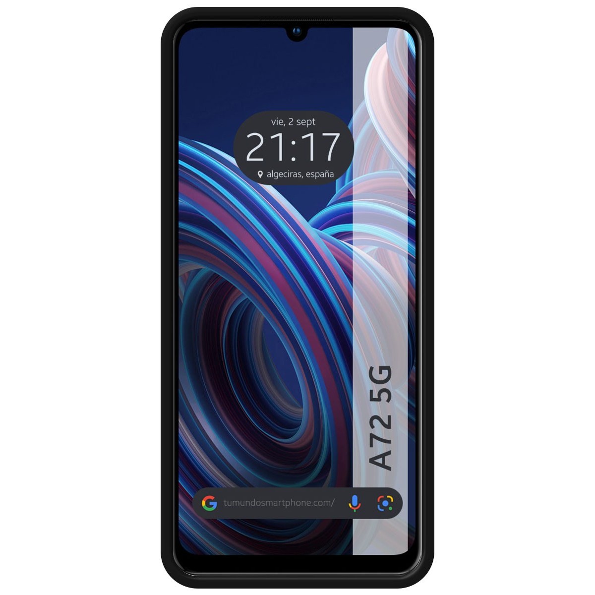 Funda Silicona Líquida Ultra Suave para Zte Blade A72 5G color Negra