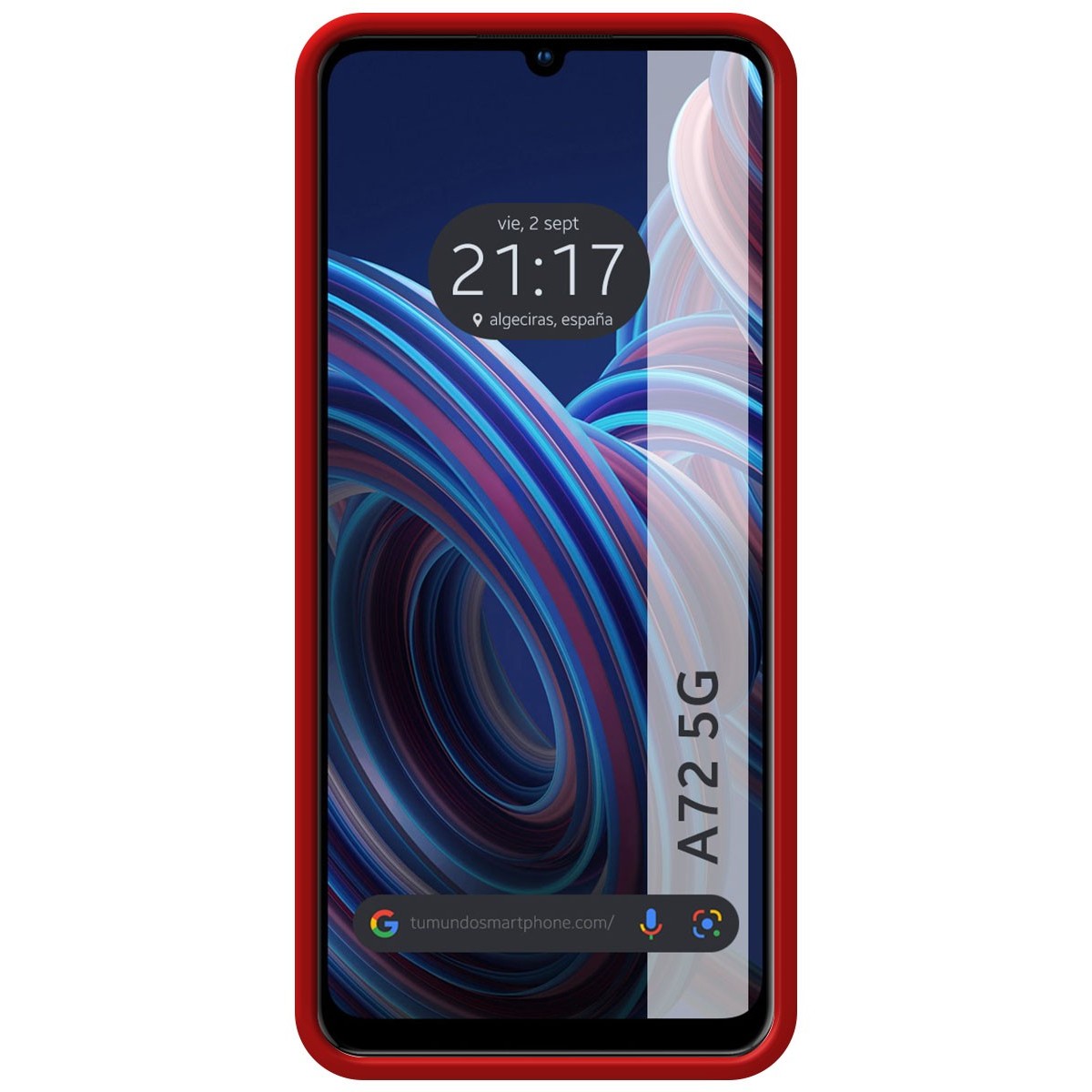 Funda Silicona Líquida Ultra Suave para Zte Blade A72 5G color Roja