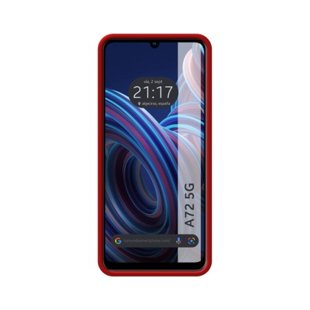 Funda Silicona Líquida Ultra Suave para Zte Blade A72 5G color Roja
