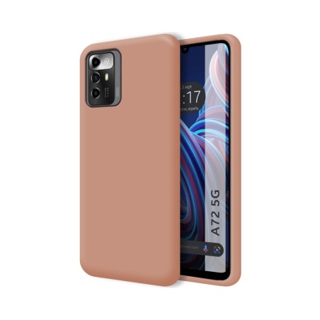 Funda Silicona Líquida Ultra Suave para Zte Blade A72 5G color Rosa