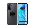 Funda Mate con Borde Negro y Anillo Giratorio 360 para Huawei Nova Y70