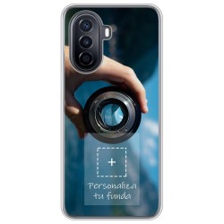 Personaliza tu Funda Silicona Gel Tpu Transparente con tu Fotografia para Huawei Nova Y70 Dibujo Personalizada