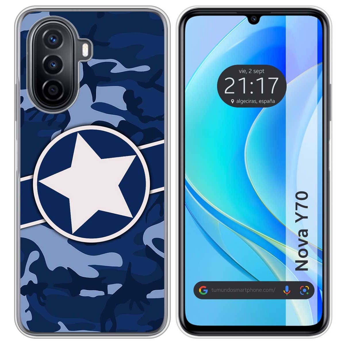 Funda Silicona para Huawei Nova Y70 diseño Camuflaje 03 Dibujos