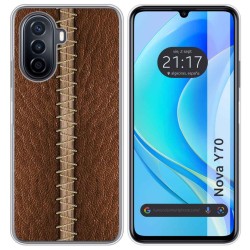 Funda Silicona para Huawei Nova Y70 diseño Cuero 01 Dibujos