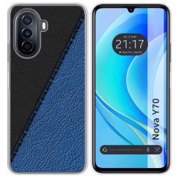 Funda Silicona para Huawei Nova Y70 diseño Cuero 02 Dibujos