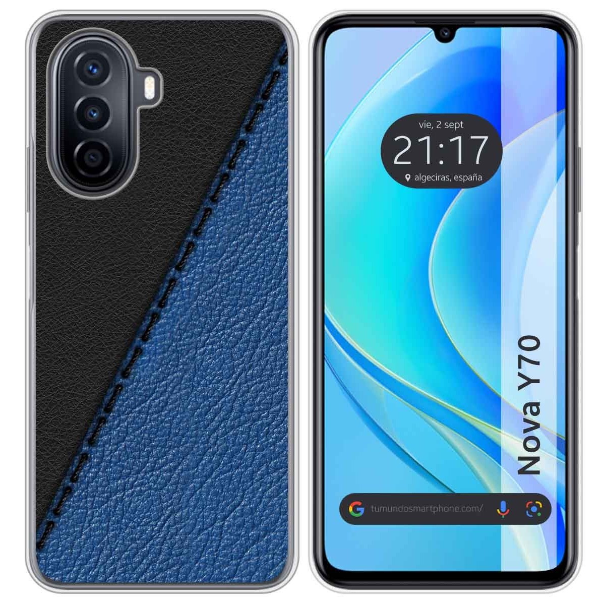 Funda Silicona para Huawei Nova Y70 diseño Cuero 02 Dibujos