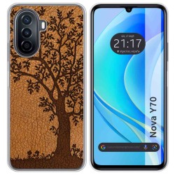 Funda Silicona para Huawei Nova Y70 diseño Cuero 03 Dibujos