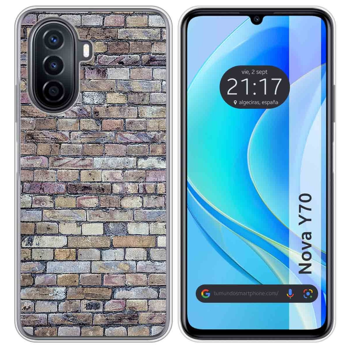 Funda Silicona para Huawei Nova Y70 diseño Ladrillo 02 Dibujos