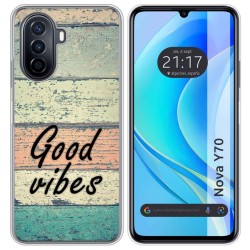 Funda Silicona para Huawei Nova Y70 diseño Madera 01 Dibujos