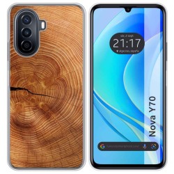 Funda Silicona para Huawei Nova Y70 diseño Madera 04 Dibujos