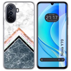 Funda Silicona para Huawei Nova Y70 diseño Mármol 05 Dibujos