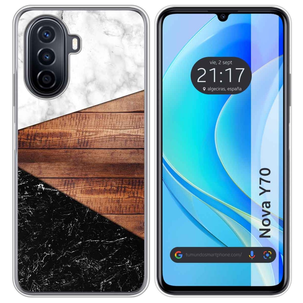Funda Silicona para Huawei Nova Y70 diseño Mármol 11 Dibujos