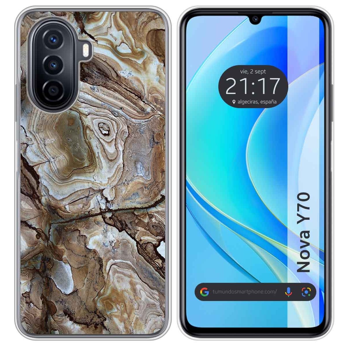 Funda Silicona para Huawei Nova Y70 diseño Mármol 14 Dibujos