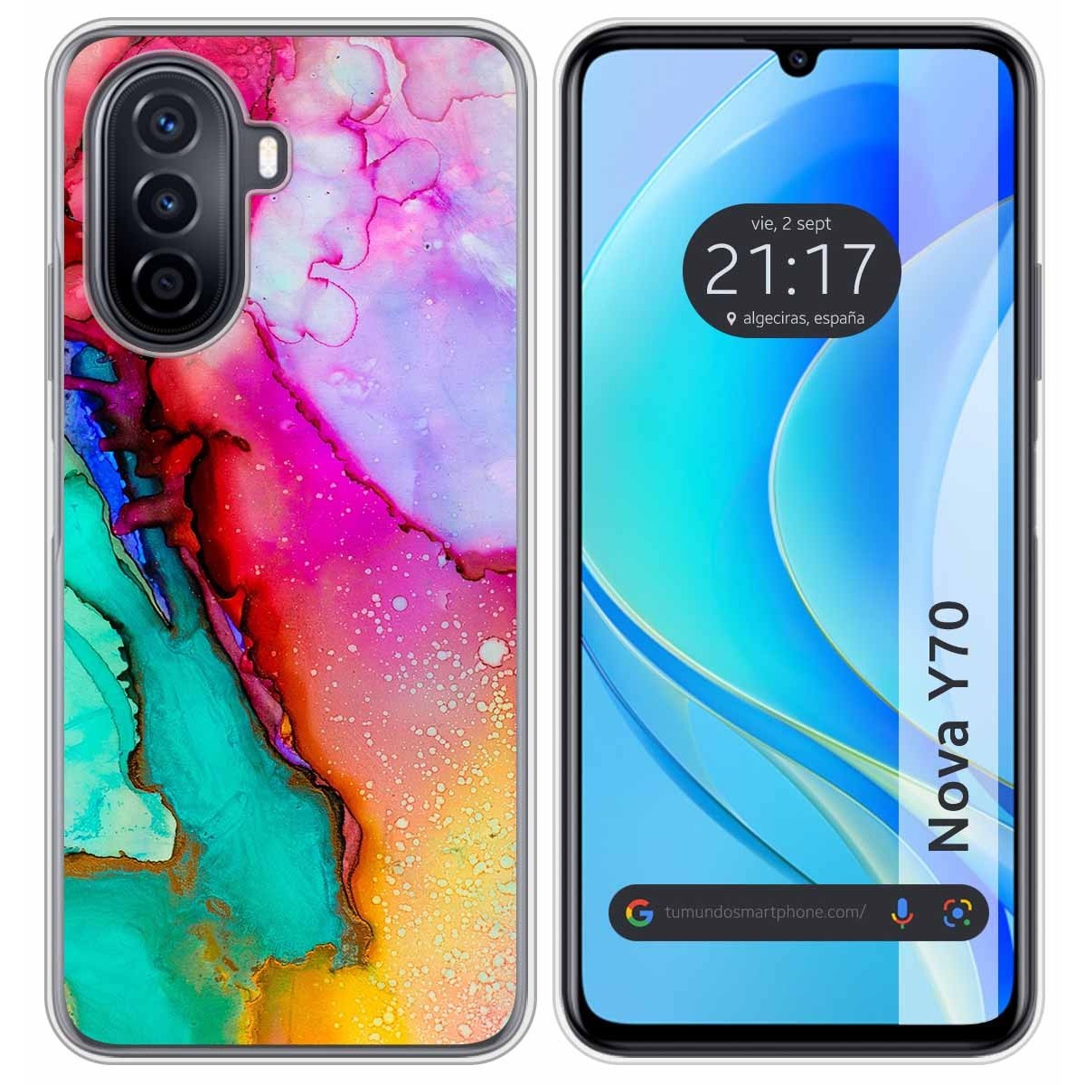 Funda Silicona para Huawei Nova Y70 diseño Mármol 15 Dibujos