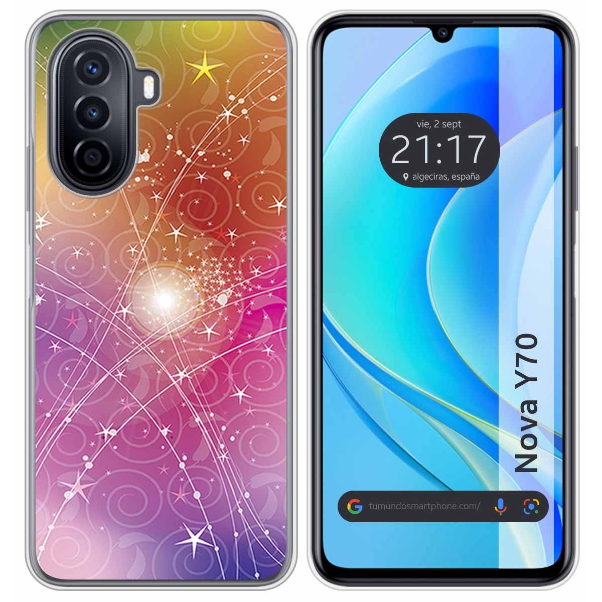 Funda Silicona para Huawei Nova Y70 diseño Abstracto Dibujos