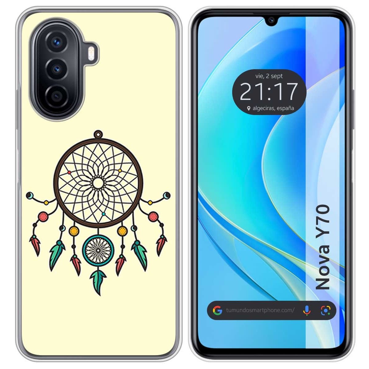 Funda Silicona para Huawei Nova Y70 diseño Atrapasueños Dibujos