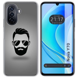 Funda Silicona para Huawei Nova Y70 diseño Barba Dibujos