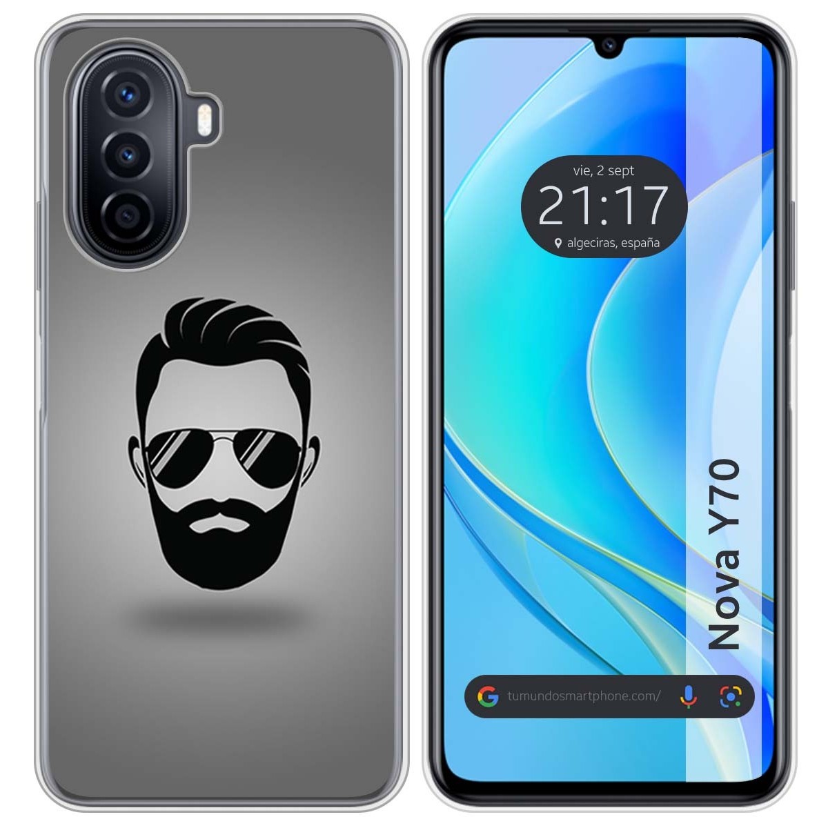 Funda Silicona para Huawei Nova Y70 diseño Barba Dibujos