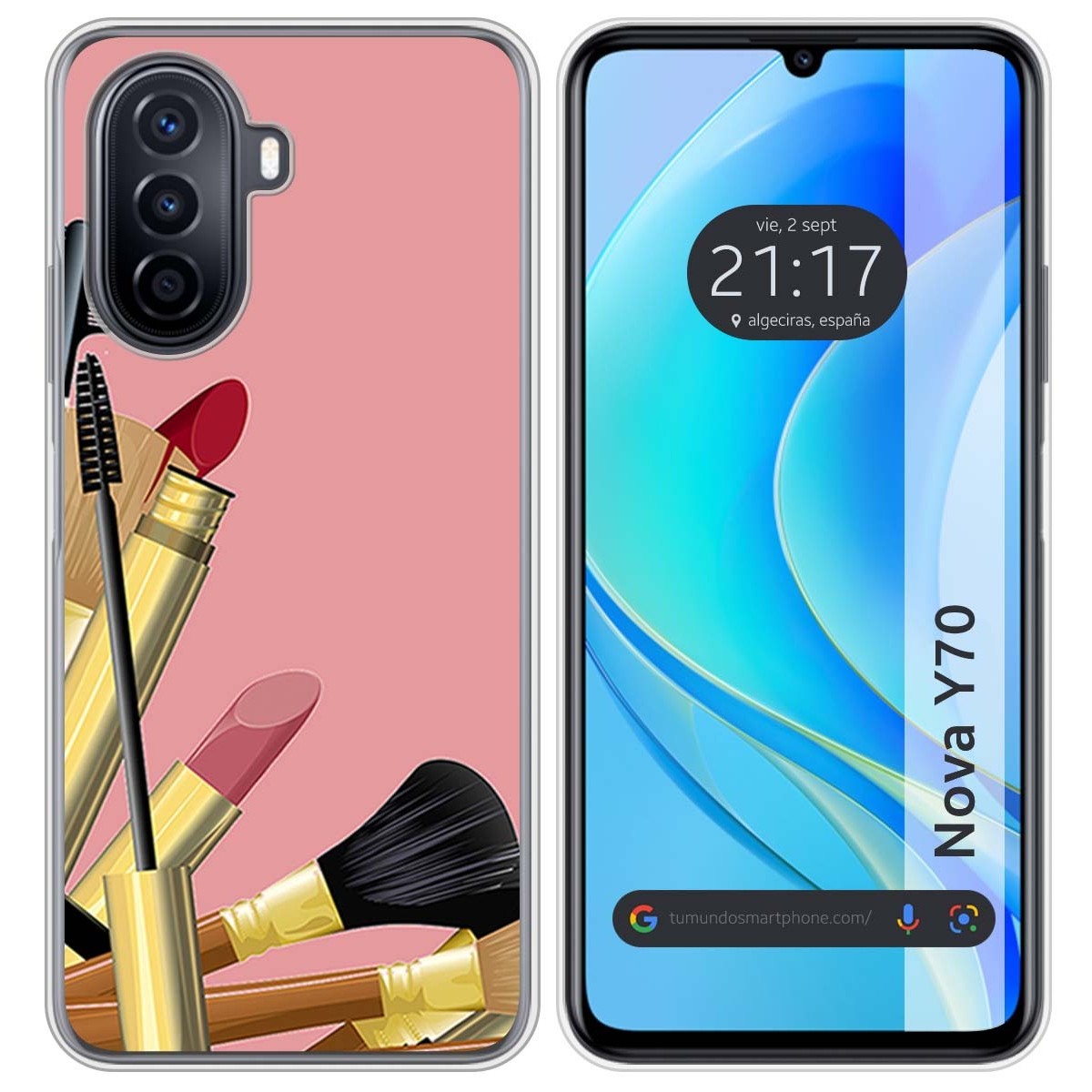 Funda Silicona para Huawei Nova Y70 diseño Brochas Dibujos