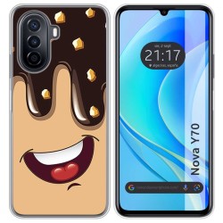 Funda Silicona para Huawei Nova Y70 diseño Helado Chocolate Dibujos