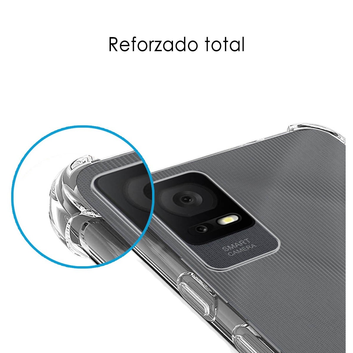 Funda Silicona Antigolpes Transparente para TCL 405