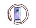 Funda Colgante Transparente para TCL 405 con Cordon Rosa / Dorado