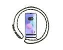 Funda Colgante Transparente para TCL 405 con Cordon Verde / Dorado