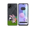 Funda Silicona Transparente para TCL 405 diseño Conejo Dibujos