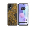 Funda Silicona Transparente para TCL 405 diseño Hojas Dibujos