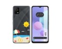 Funda Silicona Transparente para TCL 405 diseño Playa Dibujos