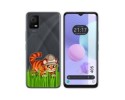 Funda Silicona Transparente para TCL 405 diseño Tigre Dibujos
