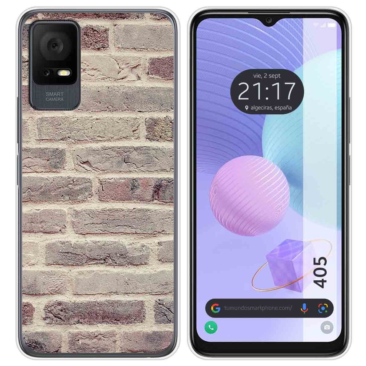 Funda Silicona para TCL 405 diseño Ladrillo 01 Dibujos