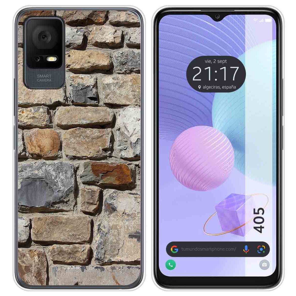 Funda Silicona para TCL 405 diseño Ladrillo 03 Dibujos