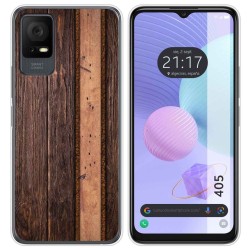 Funda Silicona para TCL 405 diseño Madera 05 Dibujos