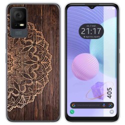 Funda Silicona para TCL 405 diseño Madera 06 Dibujos